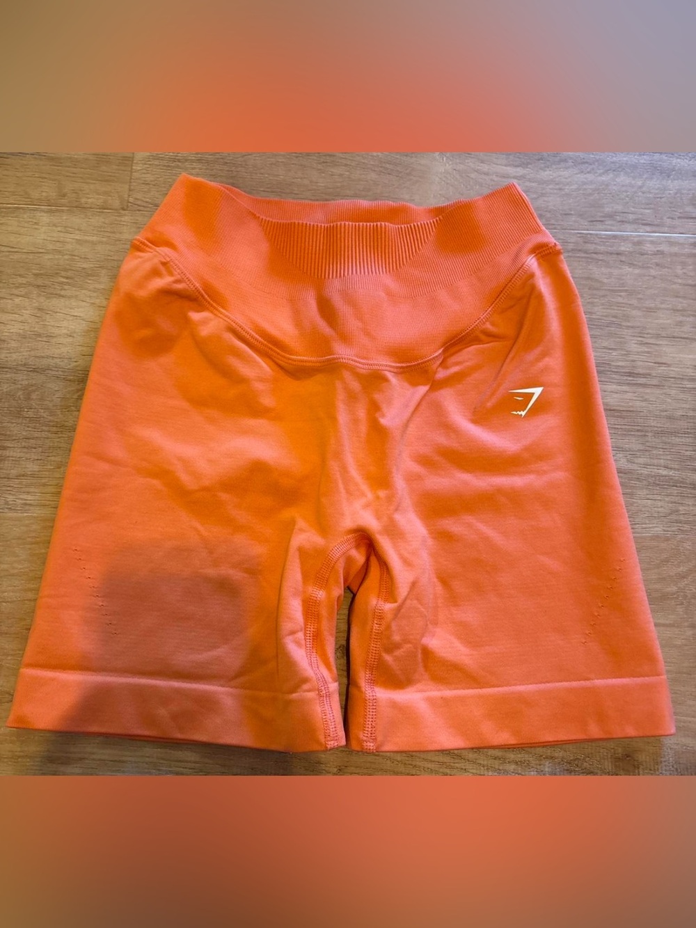 Gymshark Orange Seamless High-Waist Bike Shorts